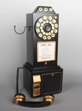 复古老式挂墙电话机模型服装店酒吧橱窗装饰品壁饰摆件摄影道具