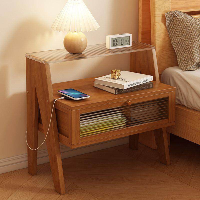 智能床头家用简约床头小桌子带抽多功能置物储物柜沙发边柜置物架,淘宝优惠券,粉丝福利购,淘宝优惠卷