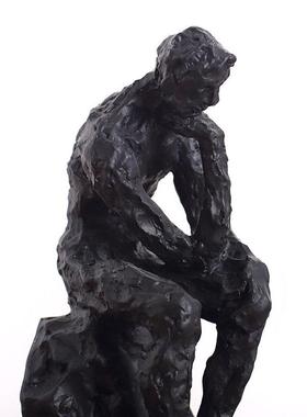 现代艺术抽象思考者书靠书夹书立书房书架书桌装饰树脂工艺品摆件