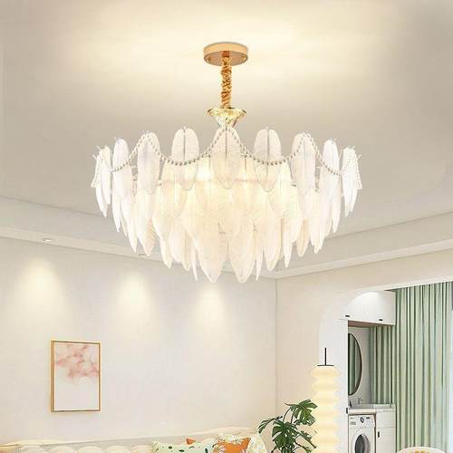 羽毛套客厅灯轻卧奢欧式吊灯2899025新款客厅餐厅组合法灯式灯餐 - 图1