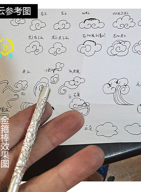 祥云錾刻刀錾子云纹錾刀手工錾刻錾花工具錾刻錾子刻铜刀錾刻图案