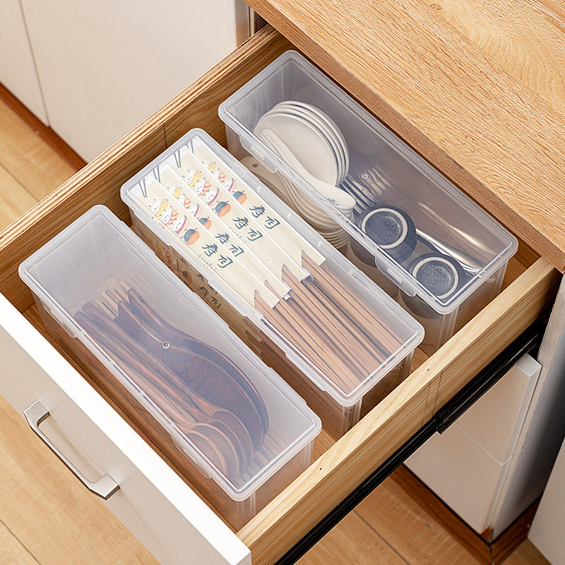厨房家用翻盖筷子盒带盖防尘勺子刀叉餐具储物收纳盒筷笼,淘宝优惠券,粉丝福利购,淘宝优惠卷