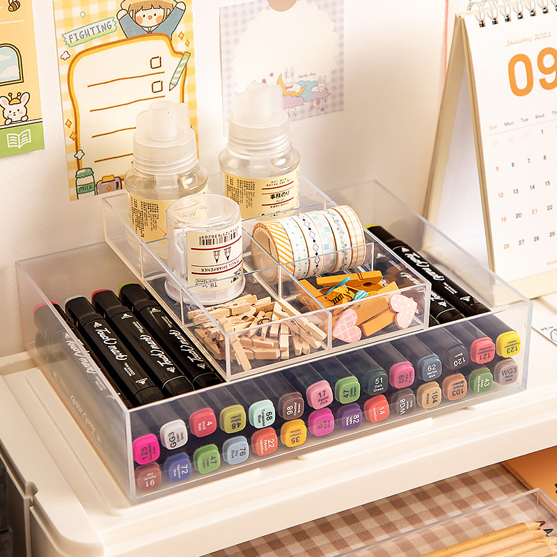 文具收纳盒画笔水彩笔手帐胶带铅笔彩铅收纳神器装油画棒马克笔筒,淘宝优惠券,粉丝福利购,淘宝优惠卷