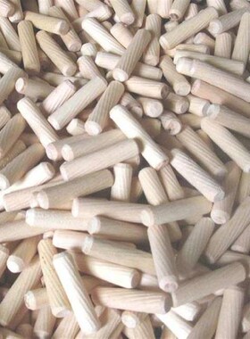 国标M10*60mm圆木榫 斜纹 木塞木棒木钉木肖家具地板楼梯连接件