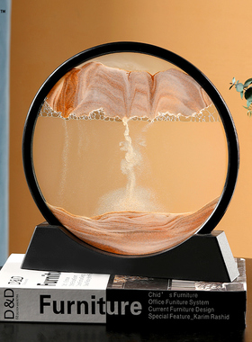 创意流沙画摆件家居客厅玄关酒柜电视柜轻奢装饰品V解压沙漏小摆