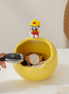 马里奥玄关钥匙j收纳摆件入户可爱创意家居桌面饰品乔迁新居礼品