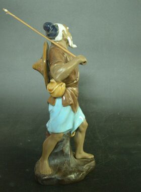 石湾陶瓷工艺品摆件 欢唱渔归 家居饰品艺术客厅书房人物礼品摆设