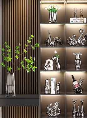 现代家居轻奢高档客厅装饰品摆件玄关酒J柜电视柜餐边柜摆件工艺