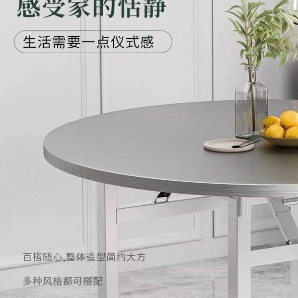 304不锈钢转盘餐桌折叠桌子圆形酒店饭店大排档流水席圆桌面家用,淘宝优惠券,粉丝福利购,淘宝优惠卷