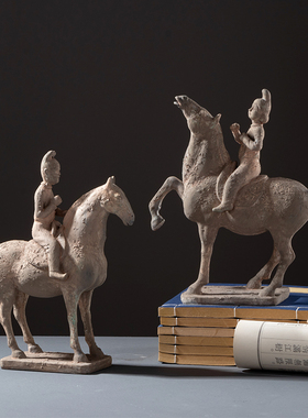 中式复古丝路陶俑艺术品摆件家居B书房陶人工艺品装饰摆设礼物送