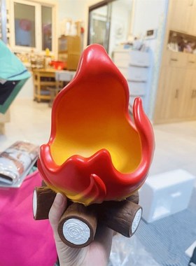 小炭火摆件小火堆火柴入户玄关桌面钥匙首饰N收纳托盘创意精致火