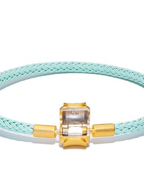 周家款防水e钢丝手绳皮绳转运珠情侣男女可穿3D硬金路路通红绳手