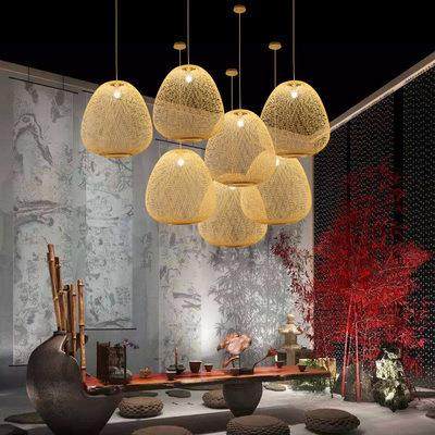 东南亚吊灯创意竹编灯茶室楼梯间圆球灯具新中式禅意民宿餐厅灯饰,淘宝优惠券,粉丝福利购,淘宝优惠卷