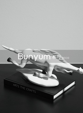 现代轻奢高档动物马n摆件家居雕塑工艺品样板间软装客厅玄关饰品