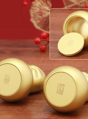 铜包子 包赚包赢蒸蒸日上小福包办公室桌面招财装饰风水黄铜摆件