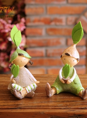 创意北欧风格装饰品可爱个性卧室家居小摆设办公室桌W摆件生日礼