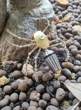 蒸汽朋克机械昆虫狼蛛金属模型纯手工创意工艺品桌面摆件跨境直供