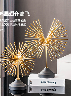 北欧现代创意摆件客厅电视柜酒柜简约装饰品办公室V高档轻奢寓意