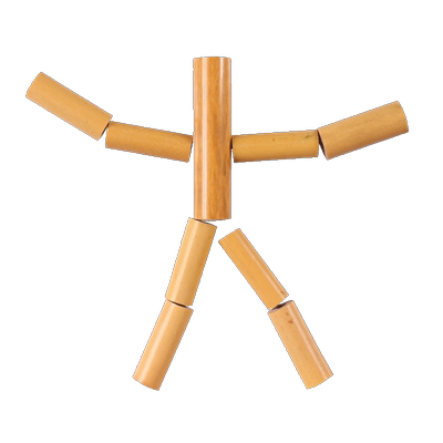 小学生手工竹节人diy桌面益智对战玩具六年级语文教材男女孩双人