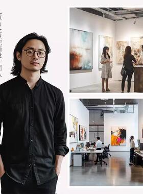 《流彩织梦》酒店大堂挂画现代抽象软装样板间装饰画方形工装油画