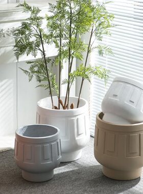 北欧落地个性花盆现代简约室内客厅装饰阳台摆件绿植盆特大古钟款
