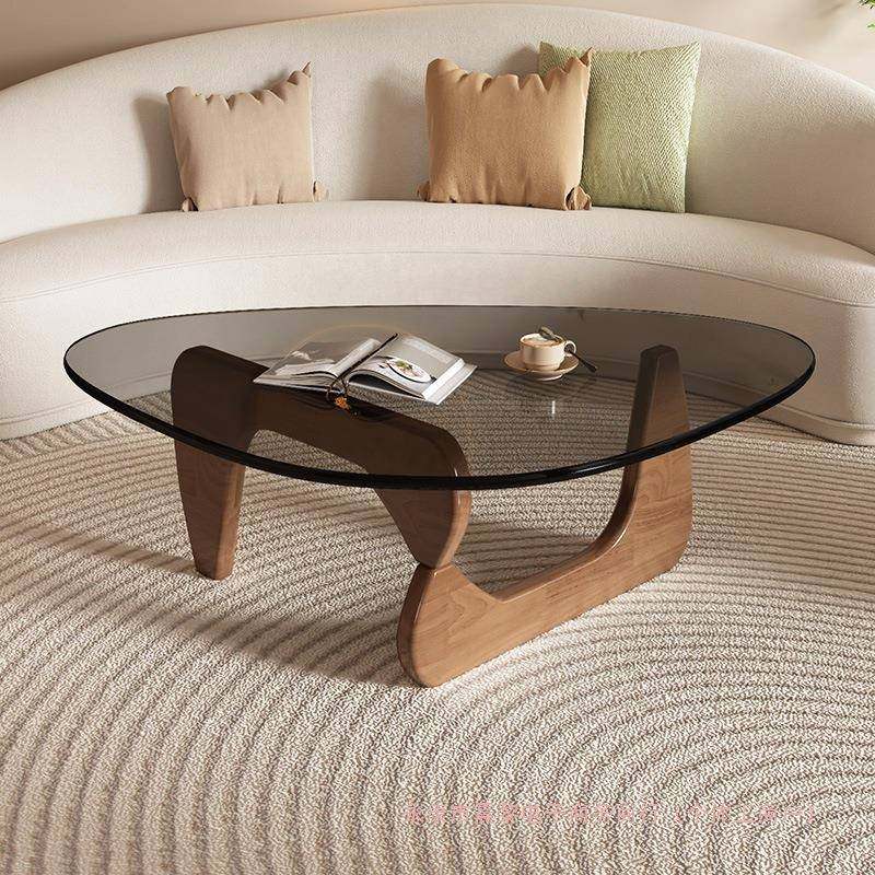 钢化玻璃茶几小户型客厅家用实木创意网红茶几现代简约轻奢极简桌,淘宝优惠券,粉丝福利购,淘宝优惠卷