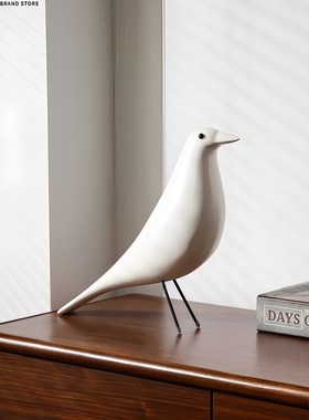 法式中世纪风格i实木鸟饰美式覆古客厅卧室书房装饰桌面创意礼品