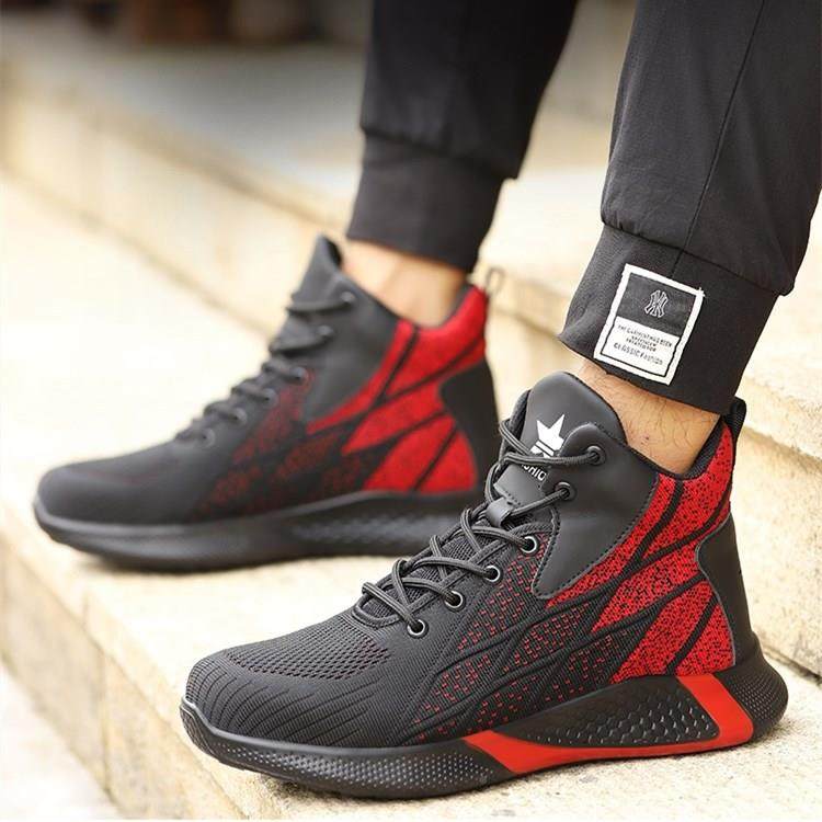 防欧四季款高帮劳保鞋男防砸穿刺透气飞码织作防滑男款安全安全工,淘宝优惠券,粉丝福利购,淘宝优惠卷