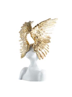 现代板创意艺术翅膀人塑像雕树脂摆件客厅家装GD-A1131饰品样房软