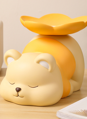 创意可爱嘟嘟熊钥匙收纳摆件客厅家居桌面M电视柜装饰乔迁新居礼