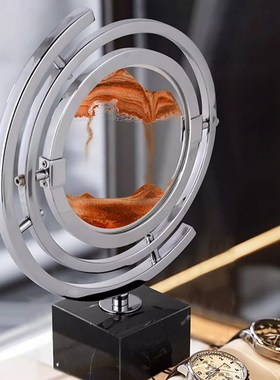 轻奢创意艺术流j沙画沙漏摆件客厅隔断柜酒柜办公室桌面家居装饰