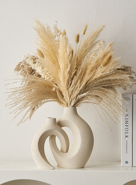 抽象艺术素e胚陶瓷花瓶家居客厅餐桌房间卧室酒柜电视柜装饰品花