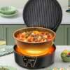 Deeper, removable and washable enlarged electric baking pan, new household double-sided heating grilling machine, pancake machine, shabu-shabu pan