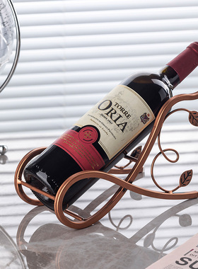 轻奢红酒架摆件葡萄酒架酒柜摆设家居装饰酒架创意现X代酒瓶架欧