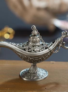 阿拉丁神灯金属工艺品许愿灯香薰炉家居装饰创意摆件儿童礼品701