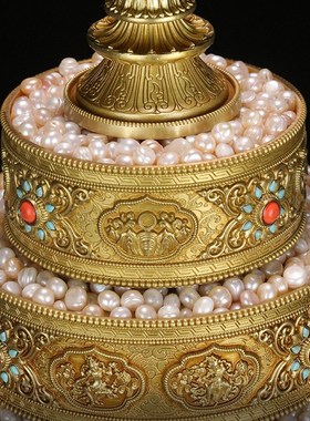 慧宝曼扎盘37堆密宗前行供修曼茶罗蔓札漫达盘纯黄铜贡供用品摆件