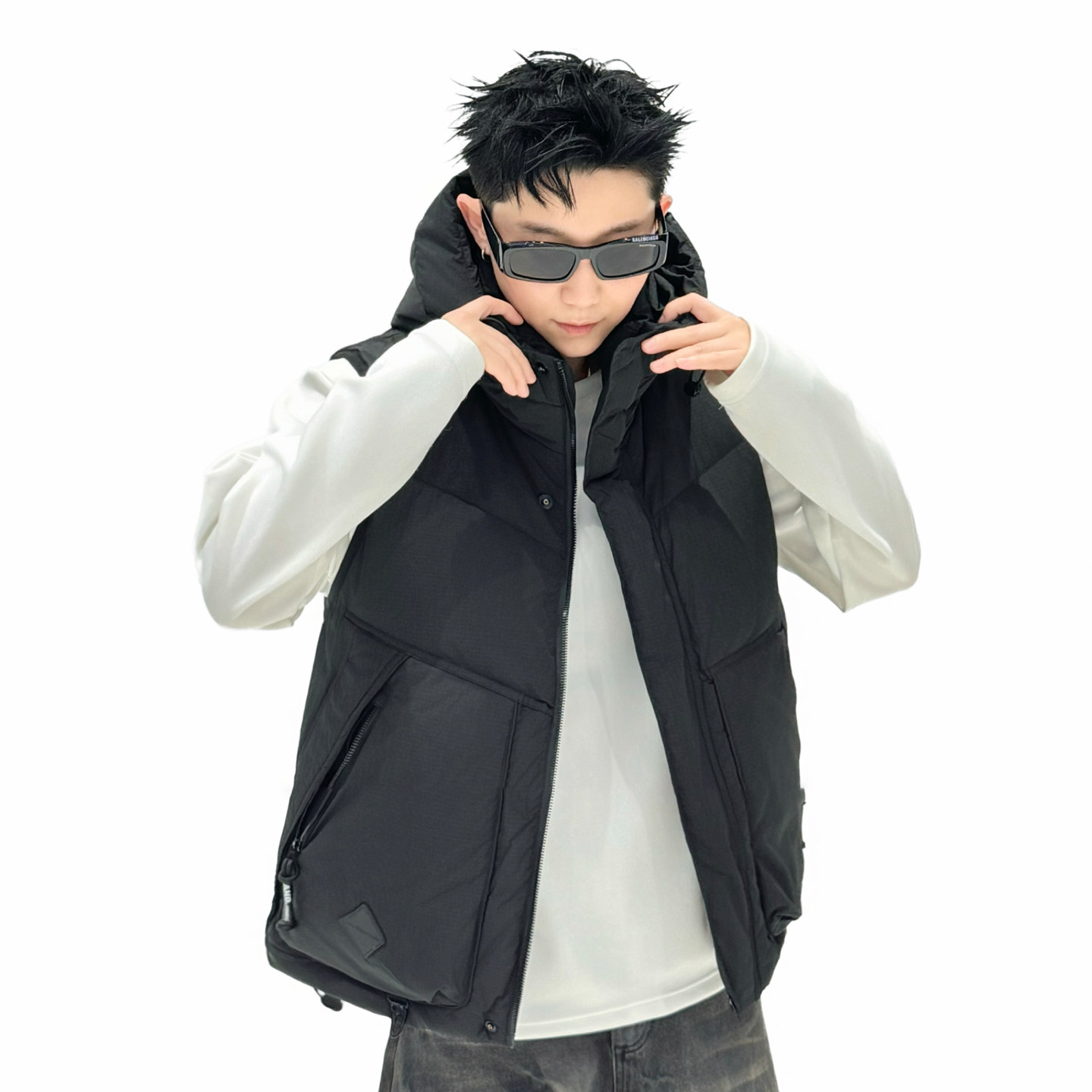 羽绒马甲男款冬季加厚保暖背心马夹痞帅韩版户外工装外套2025新款,淘宝优惠券,粉丝福利购,淘宝优惠卷