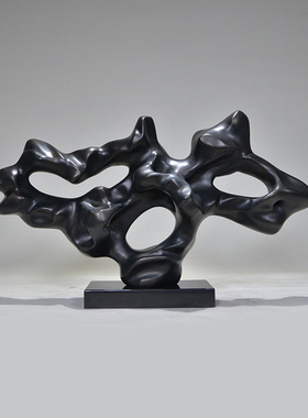 抽象艺术雕塑摆件酒店配饰样板房客厅摆I设现代简约太湖石家居饰