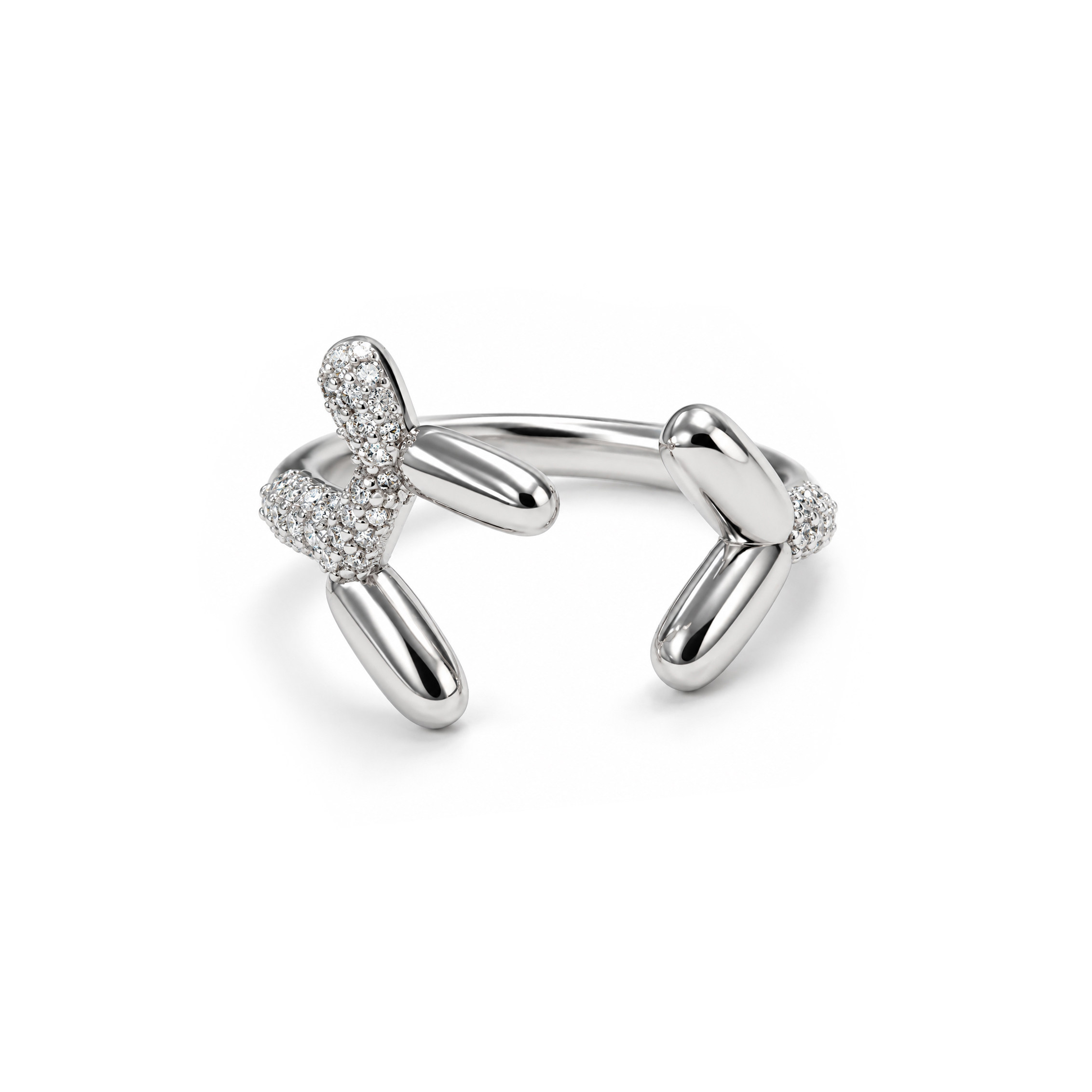 Flourishan Breed Diamond Balloon Puppy Ring