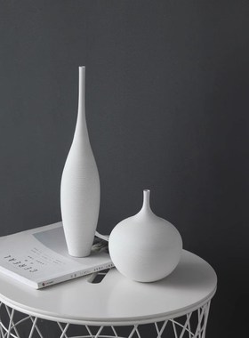 陶瓷花瓶客厅h摆件插花轻奢高级感玄关家居饰品意式极简艺术花器