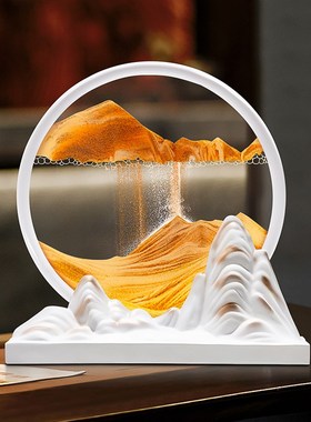 流沙画沙漏摆件客厅玄关电视柜酒柜装饰品创意解压V办公室轻奢礼