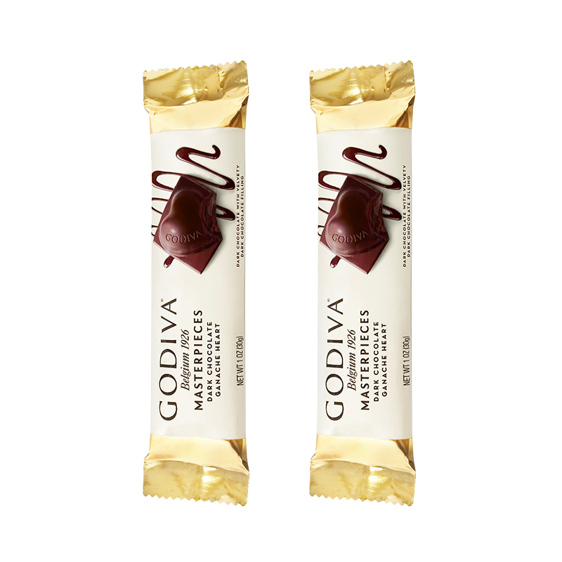godiva歌帝梵经典大师巧克力单条装黑巧焦糖牛奶旅游休闲出行零食
