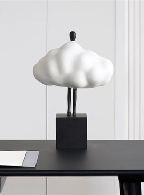 轻奢风现代高级感艺术抽象人物摆件样板房客厅电视柜软Z装饰品摆