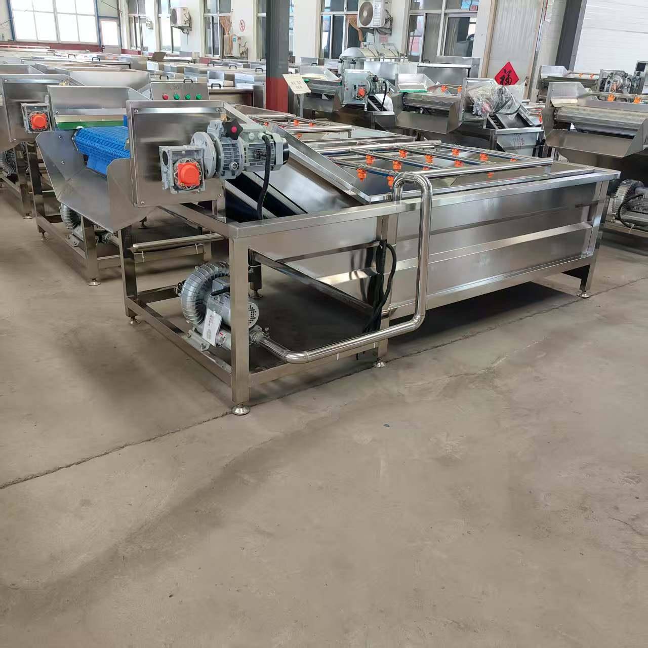 Vegetable prefabricated vegetable bubble cleaning machine, greening machine, egg processing complete equipment, mushroom deep processing equipment