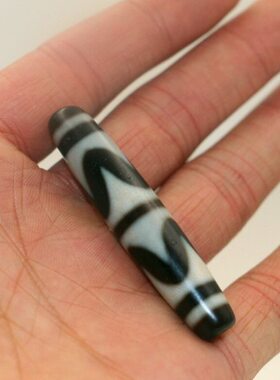 西藏天然真品玛瑙玉髓民族风虎牙天珠男女吊坠项坠手串配饰品