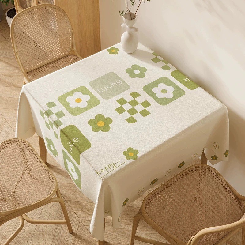 正方形桌布防水防油防烫免t洗小羊皮餐桌布茶几桌布小清新方桌桌 - 图0