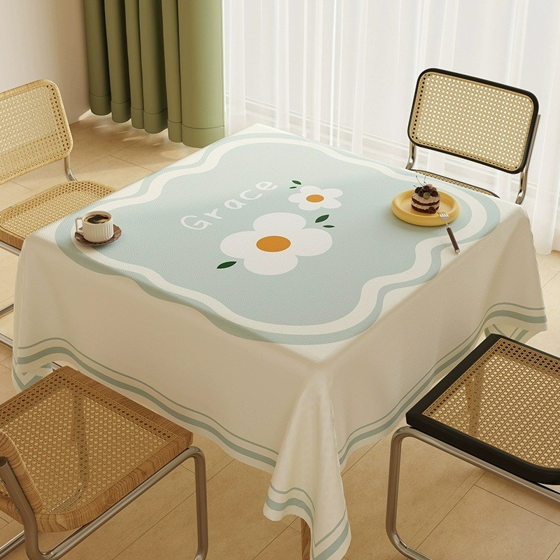 正方形桌布防水防油防烫免t洗小羊皮餐桌布茶几桌布小清新方桌桌 - 图2