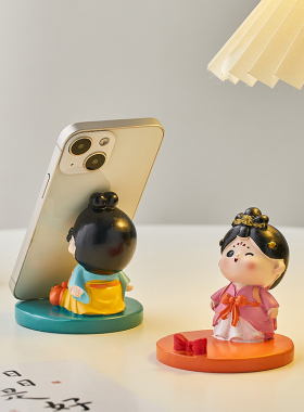 创意手机桌c面支架可爱办公桌装饰品摆件解压治愈摆设小礼物送女