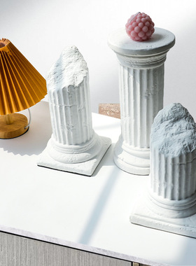 欧式罗马柱陶瓷摆饰拍摄道具布景拍照背景装饰产品陈X列摄影几何