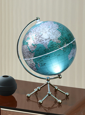 发光地球仪轻奢h摆件客厅电视柜酒柜书房办公室装饰品乔迁创意礼